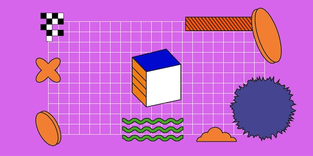 Diseño de elementos retro para diseñador creativo