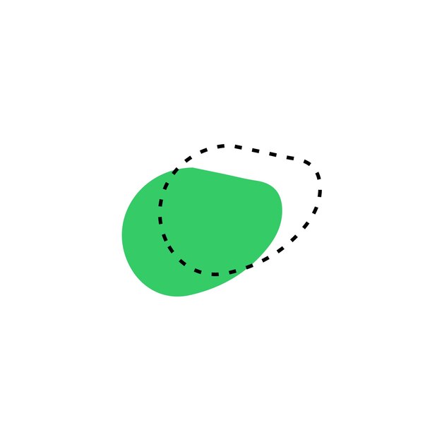 diseño de elementos vectoriales dibujados a mano del conjunto de manchas