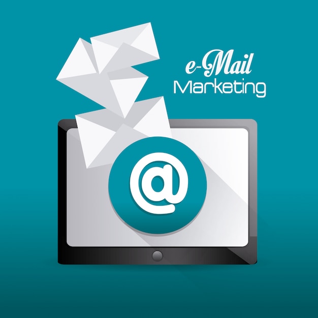 Vector diseño de email marketing.