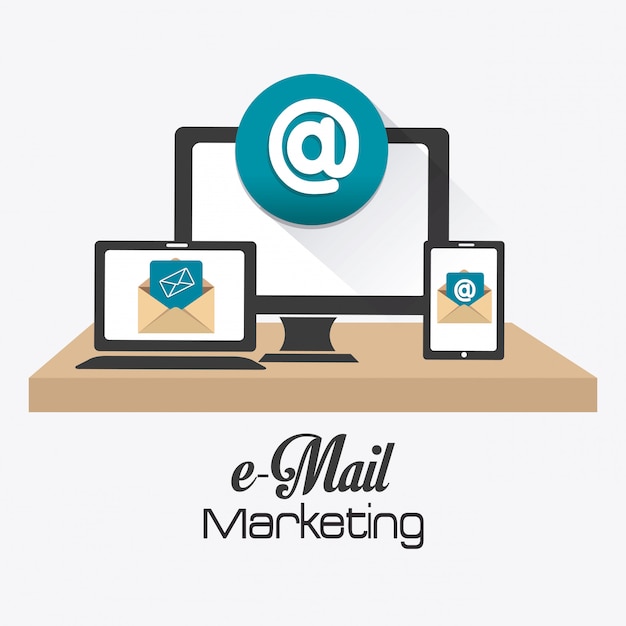 Vector diseño de email marketing.