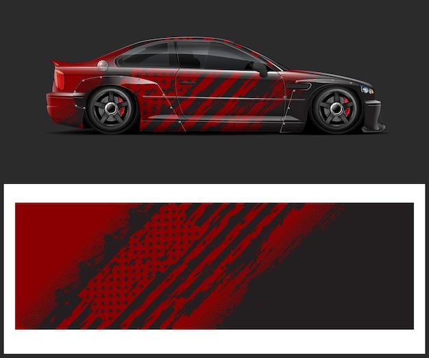 Diseño de embalaje de automóviles de carreras Diseño de calcomanías de embalajes de automóviles deportivos