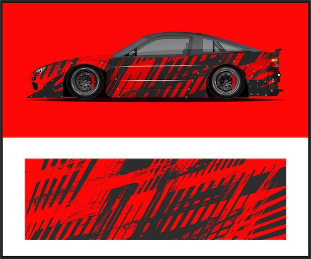 Diseño de embalaje de automóviles de carreras Diseño de calcomanías de embalajes de automóviles deportivos