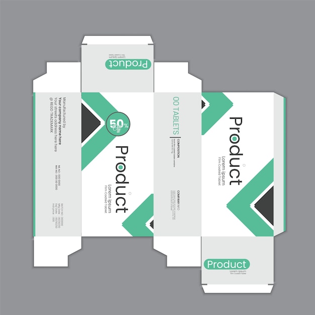 Diseño del embalaje de las cajas de medicamentos