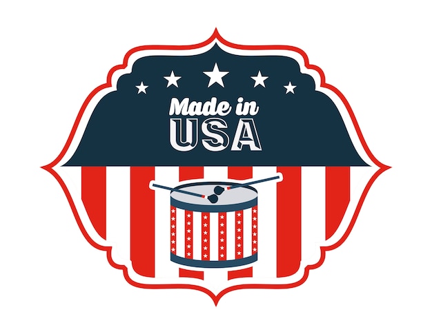 diseño de emblema de Estados Unidos, gráfico de vector ilustración eps10