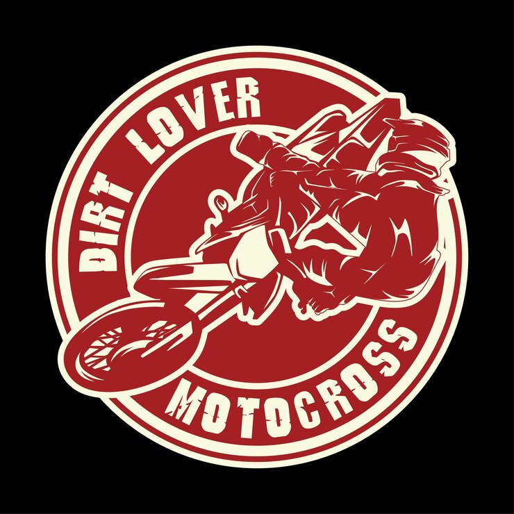 Diseño de emblema de inspiración de logotipo de motocross.