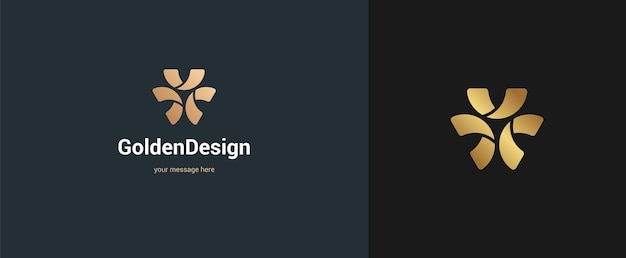 Diseño de emblema de logotipo abstracto vectorial elegante estilo minimalista moderno Símbolo de logotipo geométrico empresarial premium para identidad corporativa