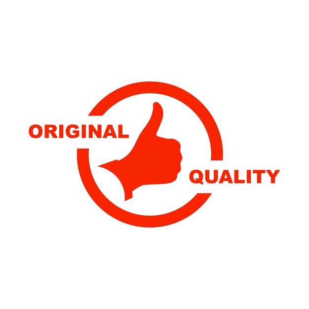 Diseño del emblema rojo de calidad original de Vector 13