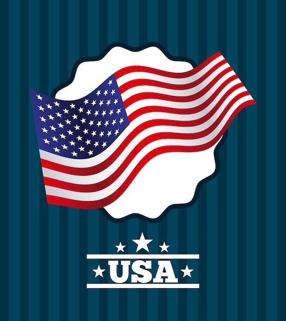 diseño de emblema de usa