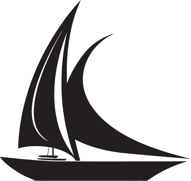 Diseño de emblema vectorial de barco explorador elegante Zenit en el icono de barco minimalista en el agua