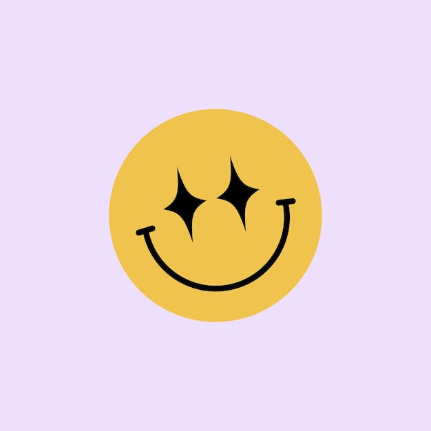 Diseño de emoticones retro de sonrisa