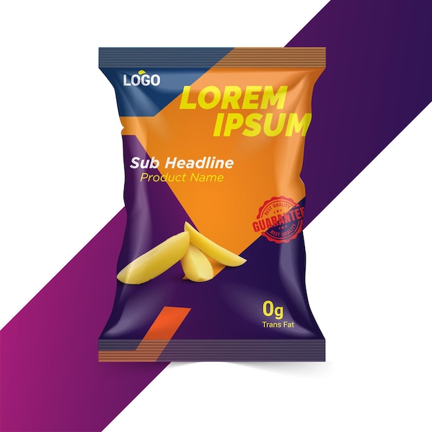 Diseño de Empaque de Papas Fritas para su Empresa