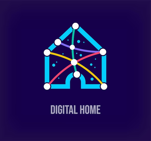 Diseño empresarial creativo y digital para el hogar. transiciones de color únicas. tecnología virtual única.