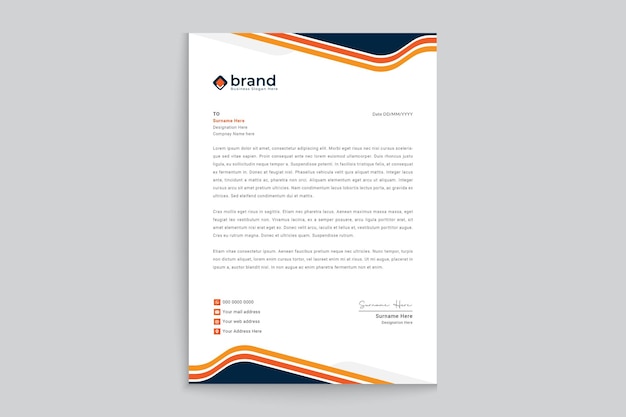 Diseño de encabezado de forma naranja
