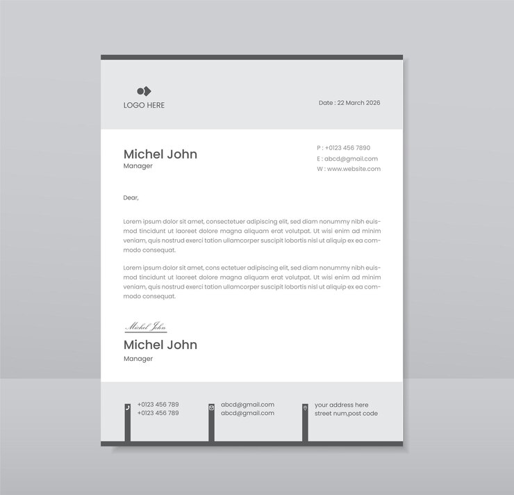 Diseño de encabezado minimalista de la compañía