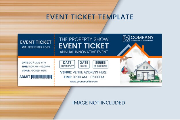 Diseño de entradas para eventos inmobiliarios