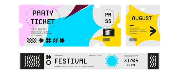Diseño de entradas para fiestas y festivales