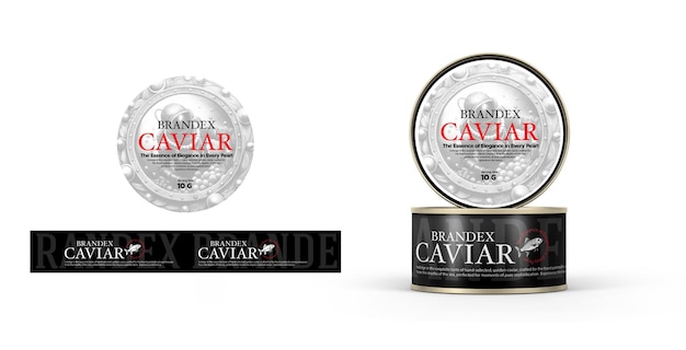 Diseño de envases de caviar de primera calidad