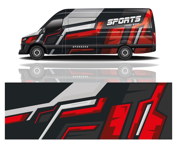 diseño de envoltura de auto van