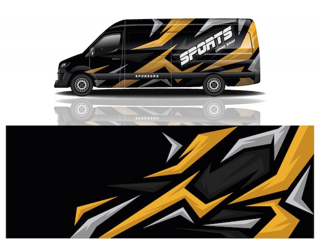 diseño de envoltura de auto van