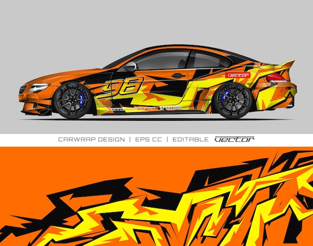 diseño de envoltura de automóvil abstracto diseño de fondo de carreras moderno para envoltura de vehículos rally de autos de carreras, etc.
