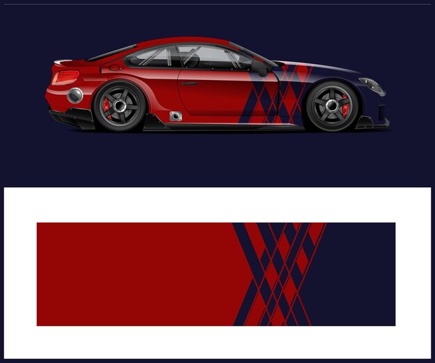Diseño de envoltura para automóviles de carreras Diseño de envolvimiento para automóviles deportivos