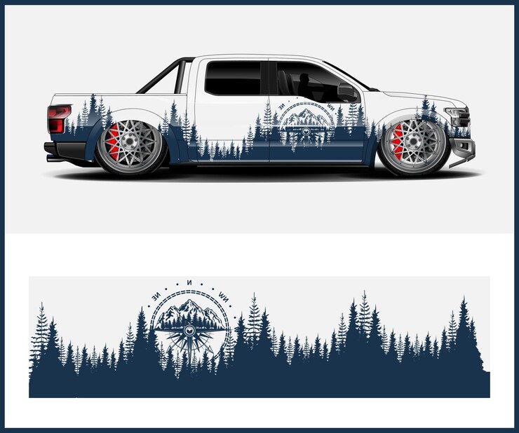 Vector diseño de envoltura para automóviles de carreras diseño de envolvimiento para automóviles deportivos