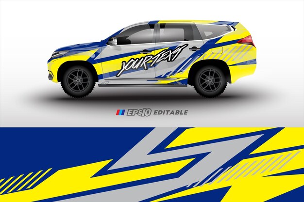 diseño de envoltura de automóviles de carreras para pegatinas de vinilo de vehículos y librea de pegatina de compañías automotrices