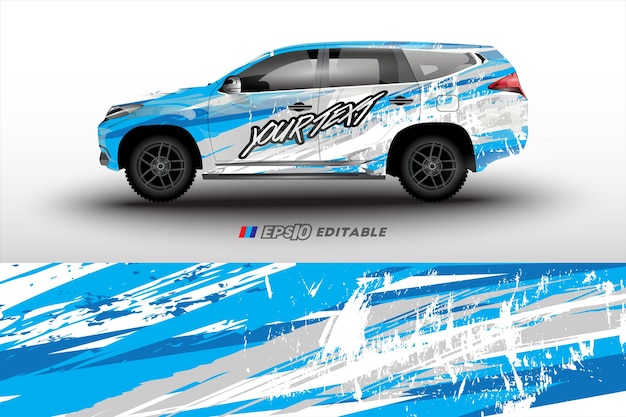 diseño de envoltura de automóviles de carreras para pegatinas de vinilo de vehículos y librea de pegatina de compañías automotrices