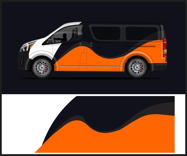 Diseño de envoltura de automóviles gráficos vectoriales modernos