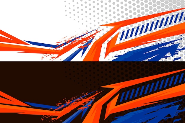 Diseño de envoltura de automóviles librea de carreras vector de vehículos librea de fondo de carreras de rayas gráficas