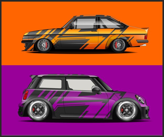 diseño de envoltura de automóviles para la marca de vinilo de vehículos