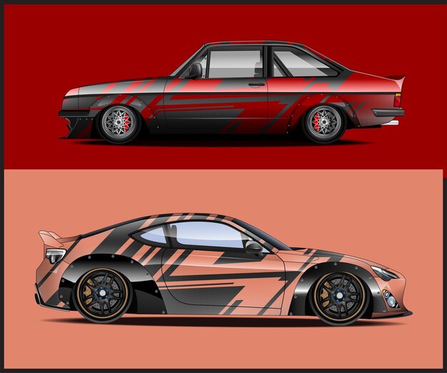diseño de envoltura de automóviles para la marca de vinilo de vehículos