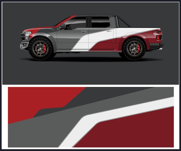diseño de envoltura de automóviles y pegatinas de vinilo camioneta de automóviles imanes de automóviles ilustración de vinilo