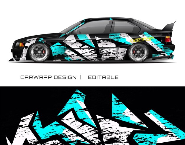 Diseño de envoltura de automóviles con texturas abstractas diseños de fondo de carreras para vehículos de aventura de automóviles de carreras
