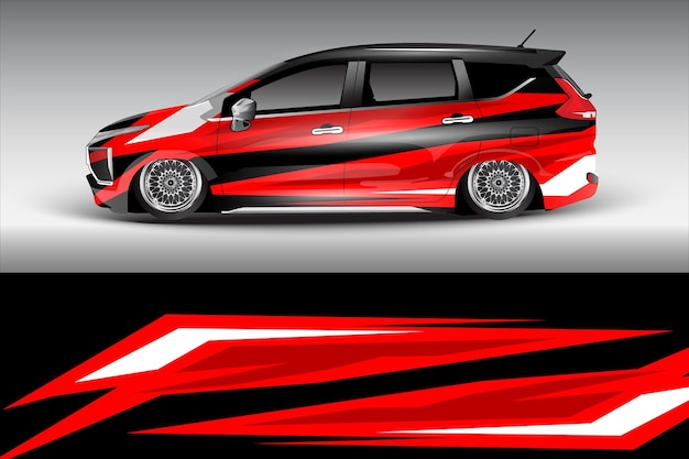 Diseño de envoltura para automóviles vector de rayas deportivas pegatinas para automóviles pegatinas de carreras para afinación