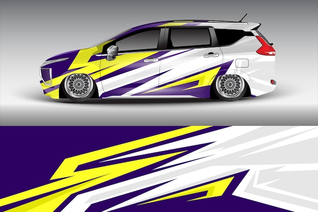 Diseño de envoltura para automóviles vector de rayas deportivas pegatinas para automóviles pegatinas de carreras para afinación