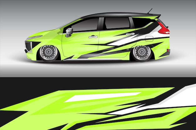 Diseño de envoltura para automóviles vector de rayas deportivas pegatinas para automóviles pegatinas de carreras para afinación