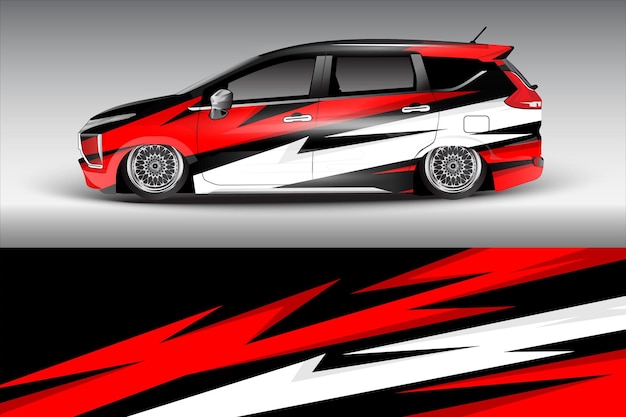 Diseño de envoltura para automóviles vector de rayas deportivas pegatinas para automóviles pegatinas de carreras para afinación