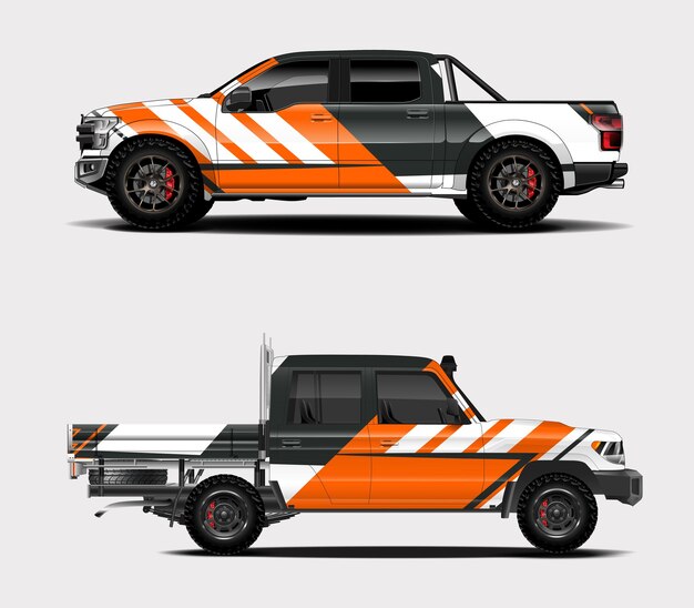 Diseño de envoltura de autos deportivos de carreras para el diseño de vectores de librea de vehículos