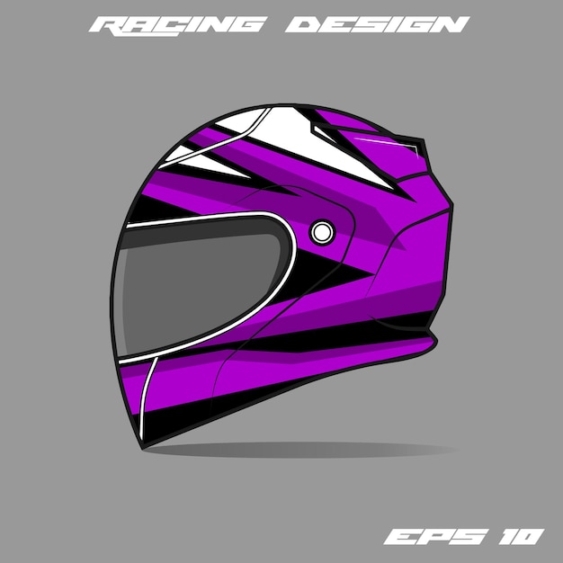 El diseño de la envoltura de la calcomanía del casco tiene una librea vectorial