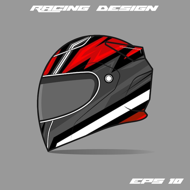 El diseño de la envoltura de la calcomanía del casco tiene una librea vectorial