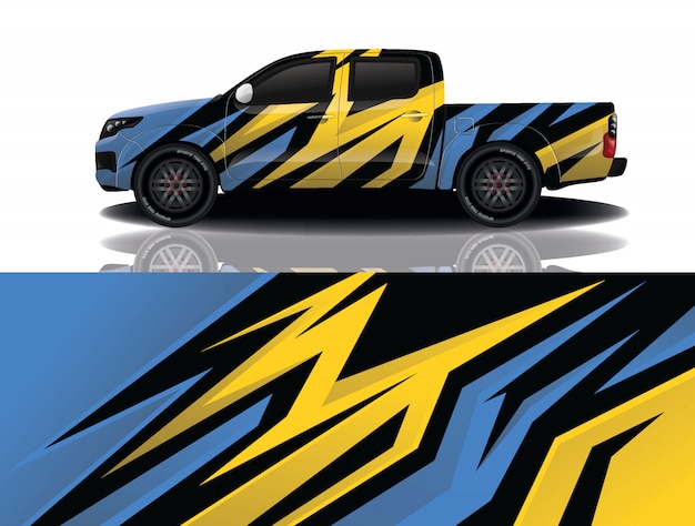 diseño de envoltura de calcomanía de coche de camión