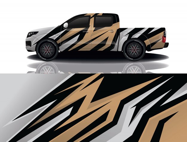 diseño de envoltura de calcomanía de coche de camión