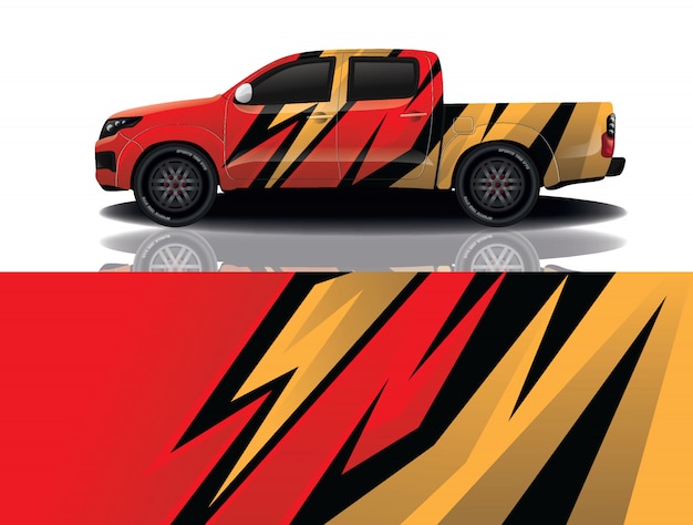 diseño de envoltura de calcomanía de coche de camión