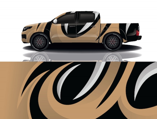diseño de envoltura de calcomanía de coche de camión