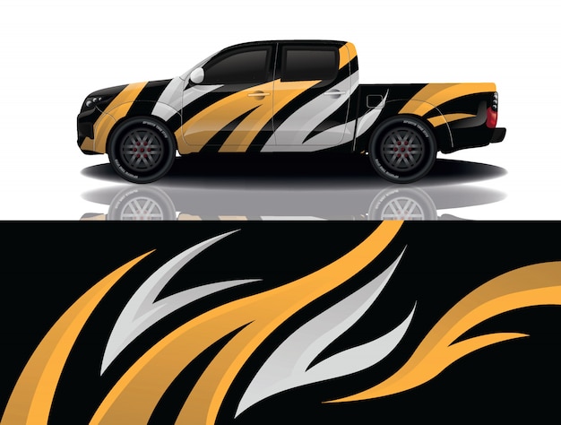 diseño de envoltura de calcomanía de coche de camión
