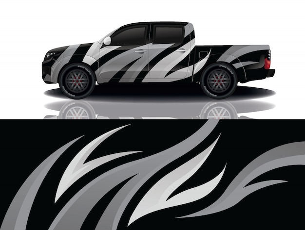diseño de envoltura de calcomanía de coche de camión