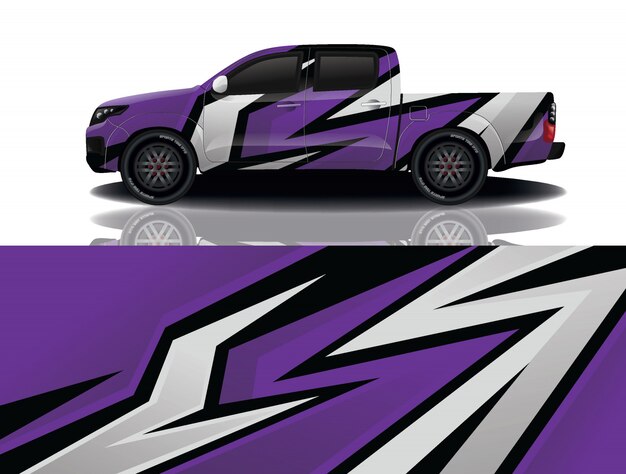 diseño de envoltura de calcomanía de coche de camión