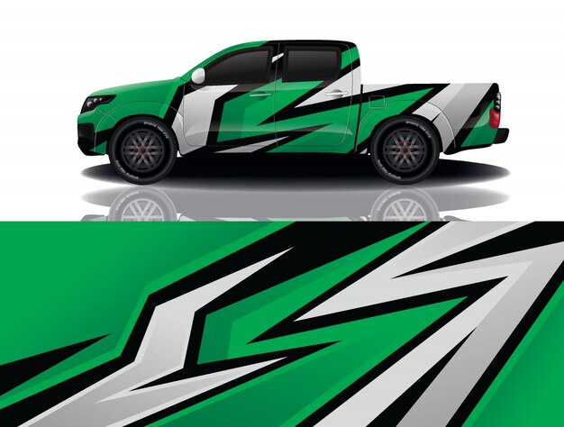 diseño de envoltura de calcomanía de coche de camión