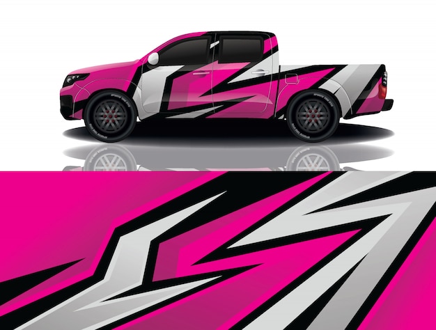 diseño de envoltura de calcomanía de coche de camión